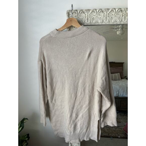 Zara Oversized Neutral Sweater Top - Picture 5 of 6